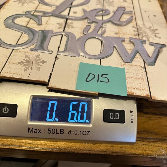 Let It Snow Decorative Hanging Wall Sign Rustic Rope Accent Winter Holiday Deco - Picture 7 of 14